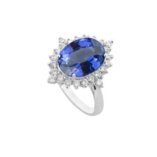 GB Rings Sri Lanka Sapphire Oval Natural Earth Mined Diamond Ring 851 Carat Gemstone Jewelry
