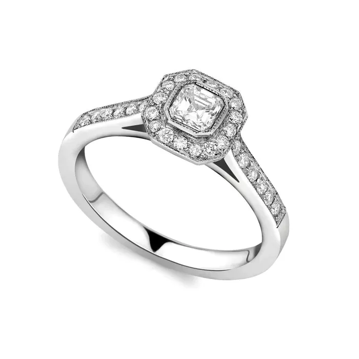 GB Rings Vintage Look 25 Carat Asscher Natural Earth Mined Diamond Ring GB Rings Vintage Look 25 Carat Asscher Natural Earth Mined Diamond Ring