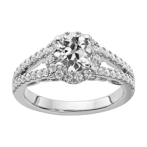 Gold Halo Old Cut Natural Earth Mined Diamond Engagement Ring Split Shank 475 Carats HarryChadEntcom Rings Gold Halo Old Cut Natural Earth Mined Diamond Engagement Ring Split Shank 475 Carats HarryChadEntcom Rings