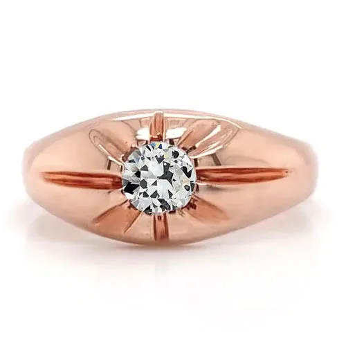 Gypsy Rose Gold Solitaire Round Old Mine Cut Natural Earth Mined Diamond Ring 1 Carat HarryChadEntcom Rings Gypsy Rose Gold Solitaire Round Old Mine Cut Natural Earth Mined Diamond Ring 1 Carat HarryChadEntcom Rings