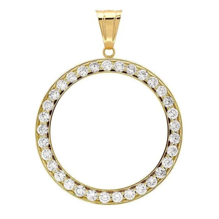 Half Dollar Pendant Bezel 1 Carat Yellow Gold Natural Earth Mined Diamond Coin not Included HarryChadEntcom Necklaces Half Dollar Pendant Bezel 1 Carat Yellow Gold Natural Earth Mined Diamond Coin not Included HarryChadEntcom Necklaces