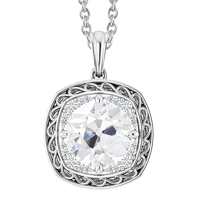 Halo Real Natural Earth Mined Diamond Pendant Vintage Style Old Mine Cut Jewelry 450 Carats HarryChadEntcom Necklaces Halo Real Natural Earth Mined Diamond Pendant Vintage Style Old Mine Cut Jewelry 450 Carats HarryChadEntcom Necklaces