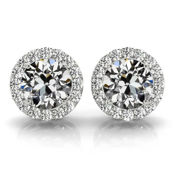 HarryChadEntcom Earrings Ladies Mined Diamond Halo Stud 725 Ct Old Cut Jewelry Earrings HarryChadEntcom Earrings Ladies Mined Diamond Halo Stud 725 Ct Old Cut Jewelry Earrings
