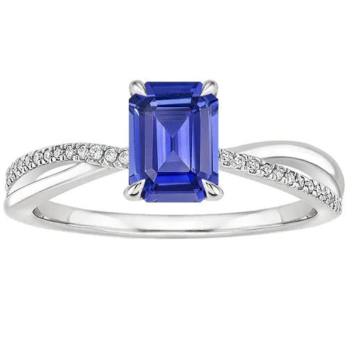 HarryChadEntcom Gold Blue Sapphire Natural Earth Mined Diamond Ring With Accents Twisted Shank 4 Carats Rings HarryChadEntcom Gold Blue Sapphire Natural Earth Mined Diamond Ring With Accents Twisted Shank 4 Carats Rings