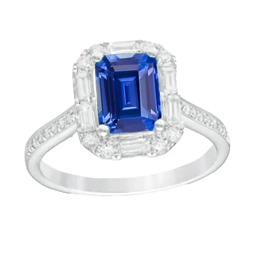 HarryChadEntcom Halo Blue Sapphire Ring Baguette Round Natural Earth Mined Diamond Jewelry 3 Carats Rings HarryChadEntcom Halo Blue Sapphire Ring Baguette Round Natural Earth Mined Diamond Jewelry 3 Carats Rings