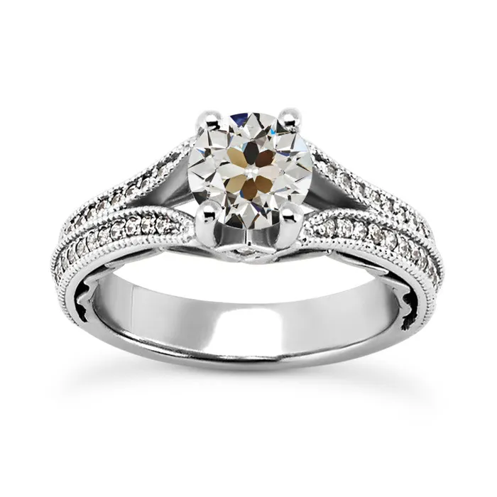 HarryChadEntcom Ladies Round Old Miner Genuine Natural Earth Mined Diamond Ring Split Shank 450 Carats Rings HarryChadEntcom Ladies Round Old Miner Genuine Natural Earth Mined Diamond Ring Split Shank 450 Carats Rings