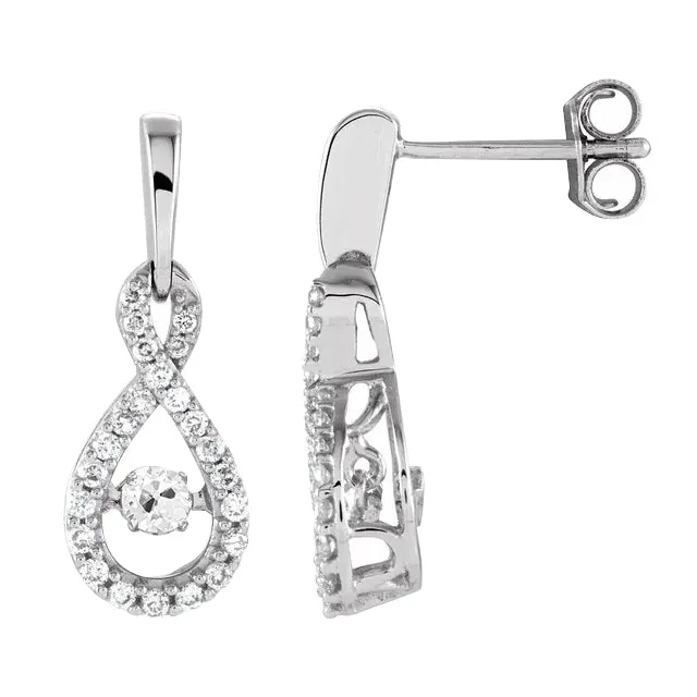 HarryChadEntcom Natural Diamond Round Old Miner Drop Earrings Infinity Style Gold 250 Carats Earrings HarryChadEntcom Natural Diamond Round Old Miner Drop Earrings Infinity Style Gold 250 Carats Earrings