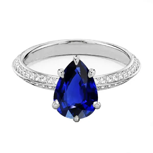 HarryChadEntcom Natural Earth Mined Diamond Ceylon Sapphire Wedding Ring Prong Set Jewelry 350 Carats Rings HarryChadEntcom Natural Earth Mined Diamond Ceylon Sapphire Wedding Ring Prong Set Jewelry 350 Carats Rings