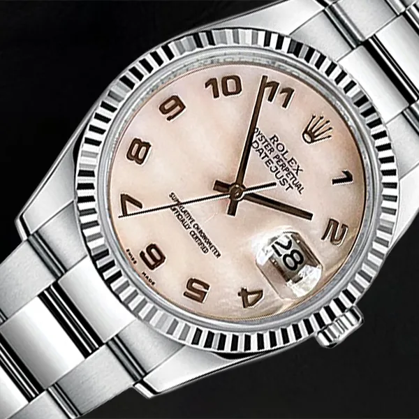 HarryChadEntcom Necklaces 36mm Rolex Datejust Mother of Pearl Arabic Stainless Steel Watch HarryChadEntcom Necklaces 36mm Rolex Datejust Mother of Pearl Arabic Stainless Steel Watch