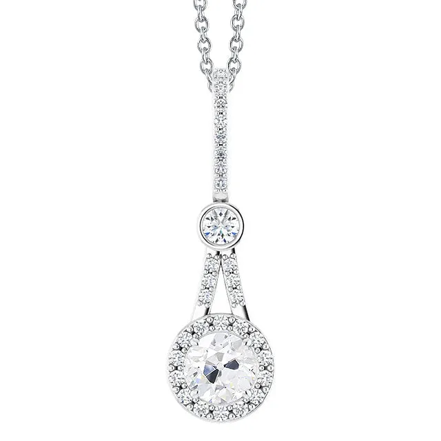 HarryChadEntcom Necklaces Round Old Miner 250 Carats Halo Real Natural Earth Mined Diamond Pendant White Gold 14K HarryChadEntcom Necklaces Round Old Miner 250 Carats Halo Real Natural Earth Mined Diamond Pendant White Gold 14K