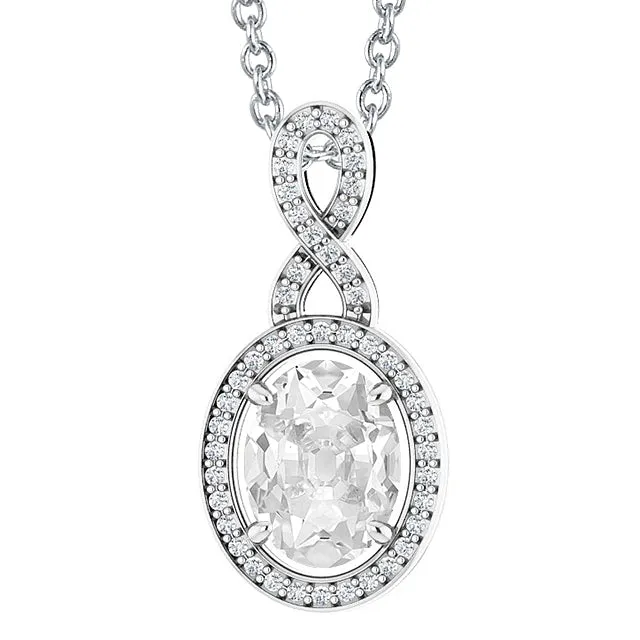 HarryChadEntcom Necklaces Round Oval Old Miner Natural Earth Mined Diamond Pendant Prong Set White Gold 5 Carats HarryChadEntcom Necklaces Round Oval Old Miner Natural Earth Mined Diamond Pendant Prong Set White Gold 5 Carats