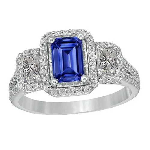 HarryChadEntcom Rings Double Halo Blue Sapphire Ring Radiant Round Natural Earth Mined Diamonds 350 Carats HarryChadEntcom Rings Double Halo Blue Sapphire Ring Radiant Round Natural Earth Mined Diamonds 350 Carats