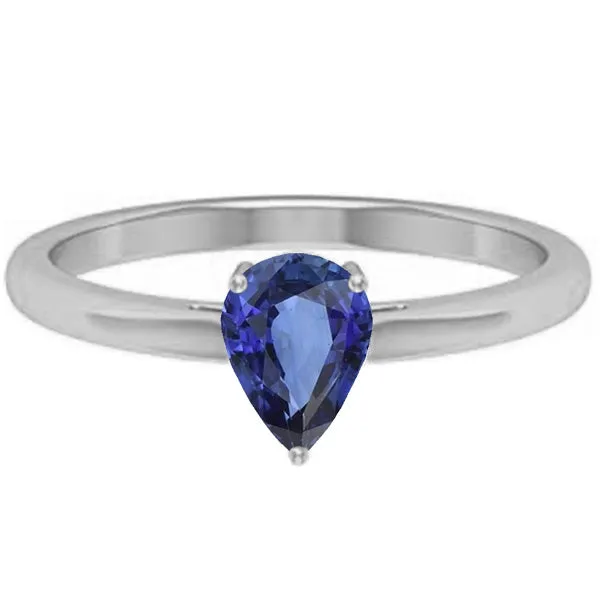 HarryChadEntcom Rings Gold Solitaire Pear Shaped Ceylon Sapphire Ring Prong Set 150 Carats HarryChadEntcom Rings Gold Solitaire Pear Shaped Ceylon Sapphire Ring Prong Set 150 Carats