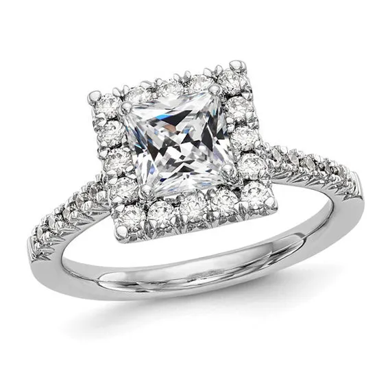 HarryChadEntcom Rings Halo Princess Old Mine Cut Natural Earth Mined Diamond Ring With Accents 450 Carats HarryChadEntcom Rings Halo Princess Old Mine Cut Natural Earth Mined Diamond Ring With Accents 450 Carats
