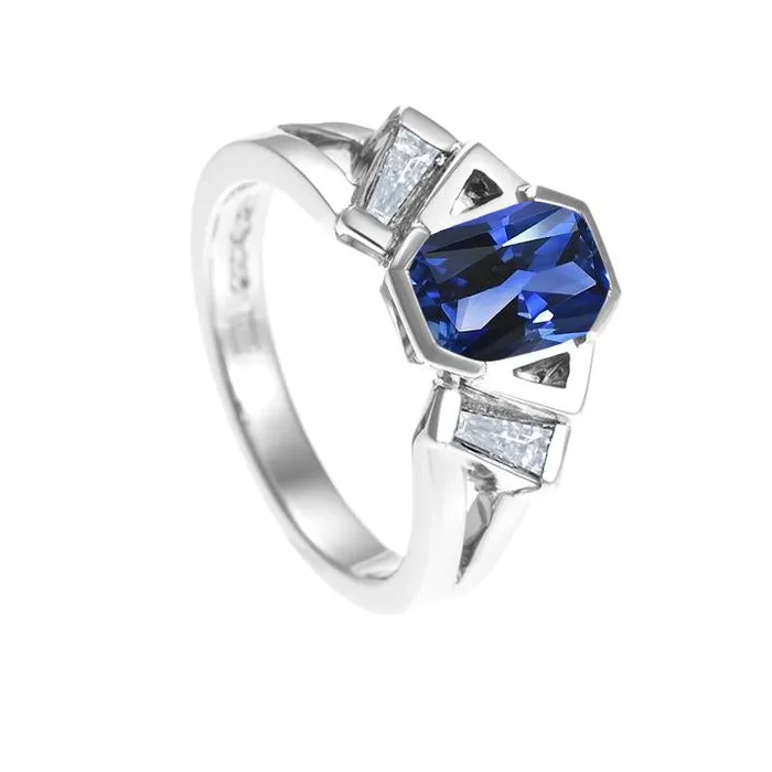 HarryChadEntcom Rings Radiant 3 Stone Gemstone Ring 250 Carats Bar Set Baguette Natural Earth Mined Diamonds HarryChadEntcom Rings Radiant 3 Stone Gemstone Ring 250 Carats Bar Set Baguette Natural Earth Mined Diamonds