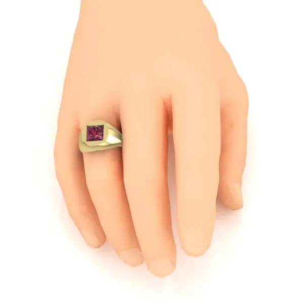 HarryChadEntcom Rings Red Ruby Signet Ring HarryChadEntcom Rings Red Ruby Signet Ring