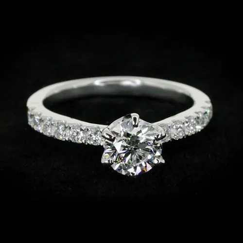 HarryChadEntcom Rings Round Natural Earth Mined Diamond Ring