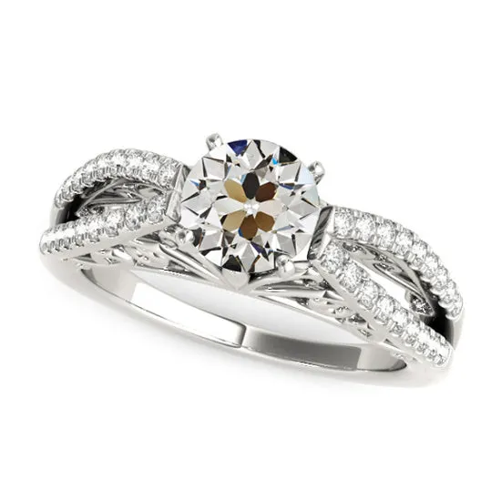 HarryChadEntcom Round Old Mine Cut Genuine Natural Earth Mined Diamond Ring Gold Split Shank 4 Carats Rings HarryChadEntcom Round Old Mine Cut Genuine Natural Earth Mined Diamond Ring Gold Split Shank 4 Carats Rings