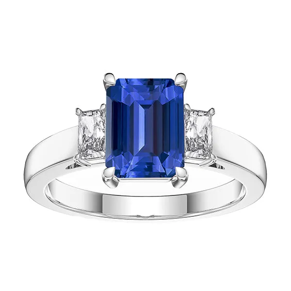 HarryChadEntcom White Gold 3 Stone Emerald Sapphire Ring 275 Carats Radiant Natural Earth Mined Diamonds Rings HarryChadEntcom White Gold 3 Stone Emerald Sapphire Ring 275 Carats Radiant Natural Earth Mined Diamonds Rings