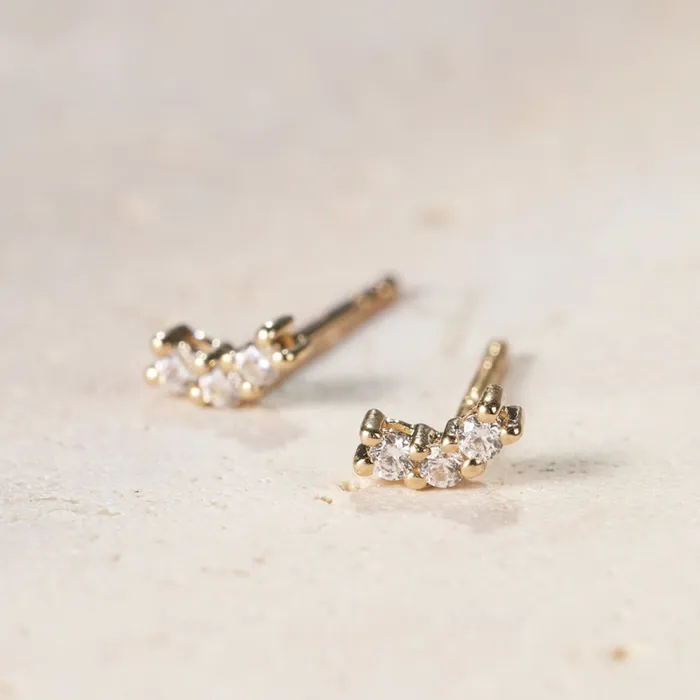 Hey Happiness Earrings Joy Stud Earrings 14K Gold