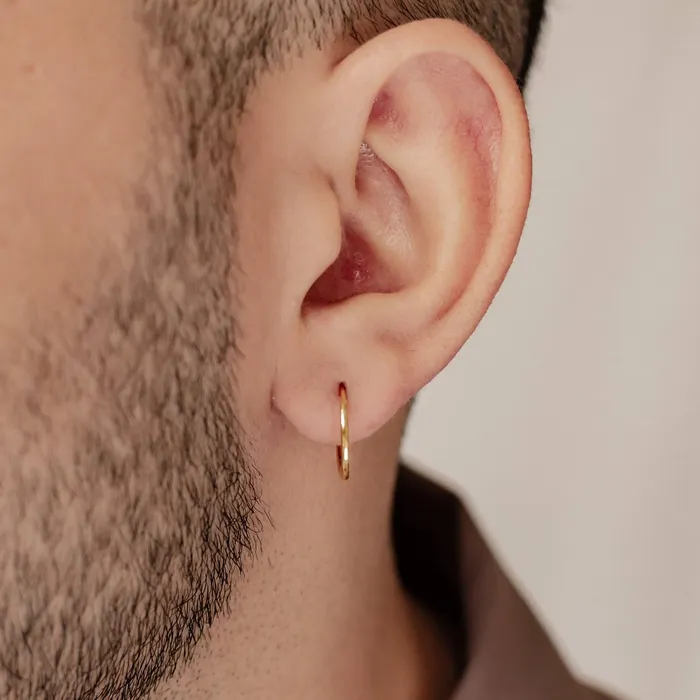Hey Happiness Earrings Plain Hoop Earrings Sterling Silver Gold Hey Happiness Earrings Plain Hoop Earrings Sterling Silver Gold