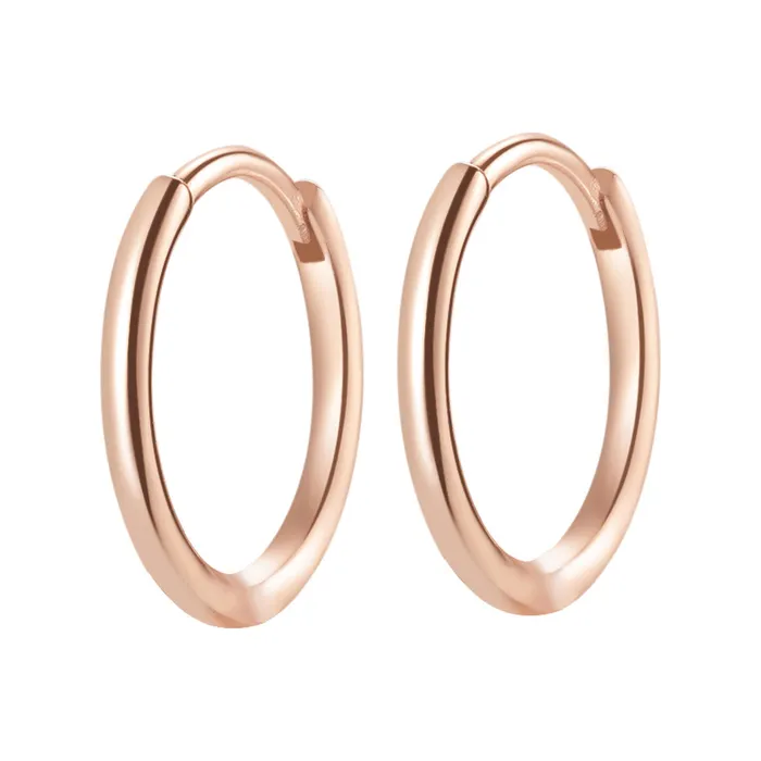 Hey Happiness Earrings Plain Hoop Earrings Sterling Silver Gold Hey Happiness Earrings Plain Hoop Earrings Sterling Silver Gold