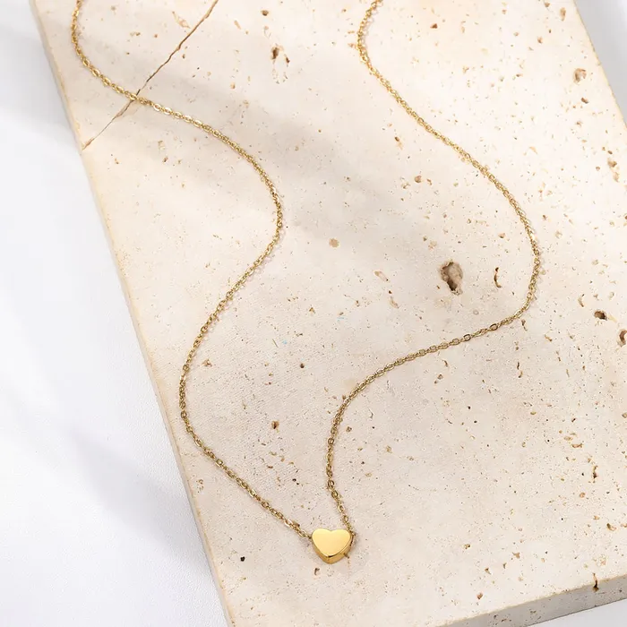 Hey Happiness Necklaces Delicate Heart Pendant Necklace Gold Hey Happiness Necklaces Delicate Heart Pendant Necklace Gold