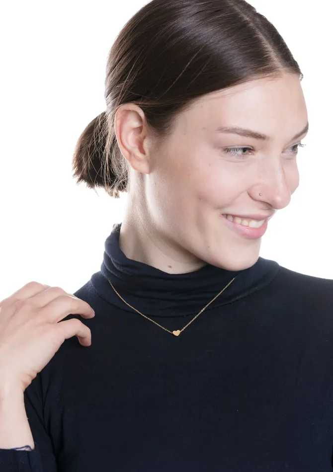 Hey Happiness Necklaces Delicate Heart Pendant Necklace Gold Hey Happiness Necklaces Delicate Heart Pendant Necklace Gold