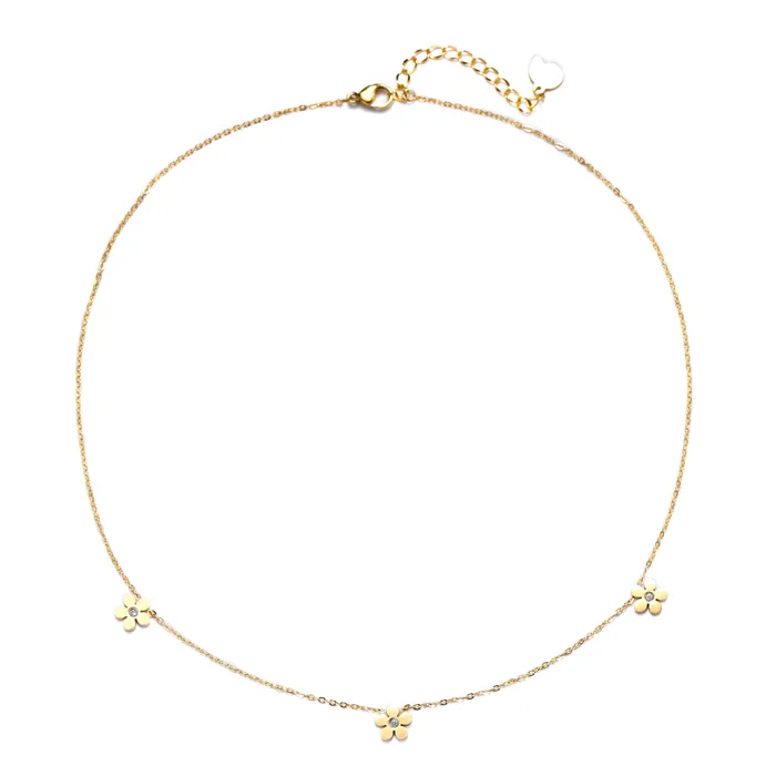 Hey Happiness Necklaces ForgetMeNot Charm Necklace Gold