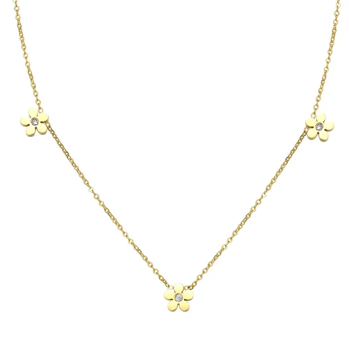 Hey Happiness Necklaces ForgetMeNot Charm Necklace Gold Hey Happiness Necklaces ForgetMeNot Charm Necklace Gold