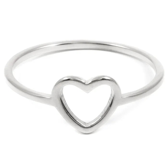 Hey Happiness Rings Heart Ring Silver