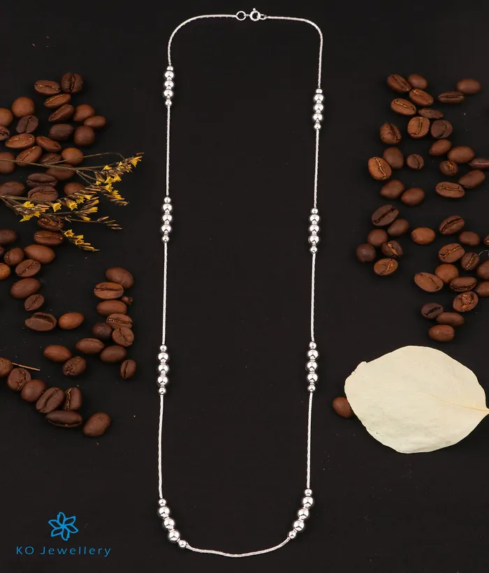 Imported Necklaces The Viola Silver Beads Necklace