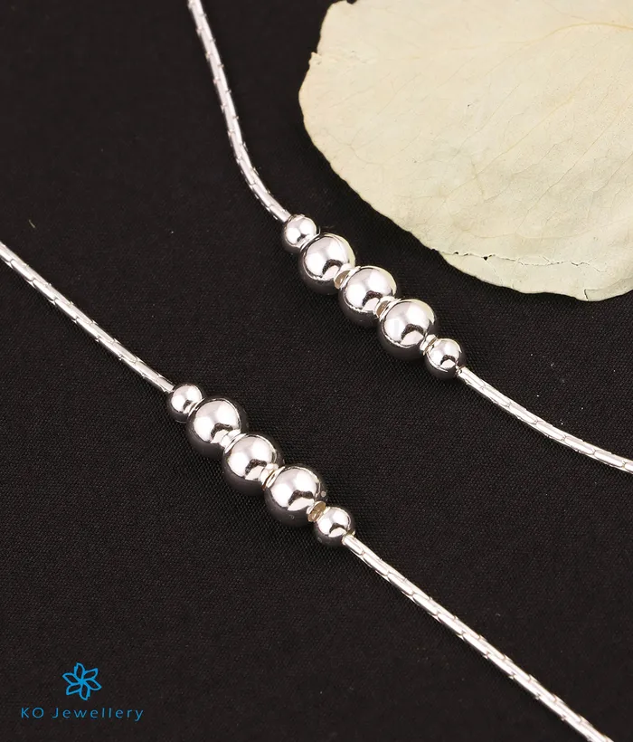 Imported Necklaces The Viola Silver Beads Necklace