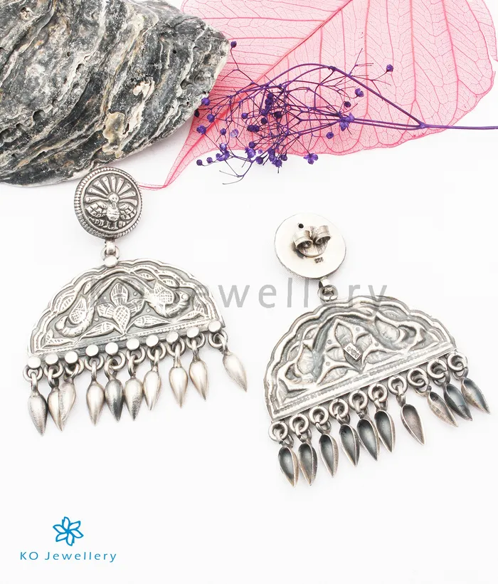 Jaipur The Rajaka Silver Parrot Earrings Earrings