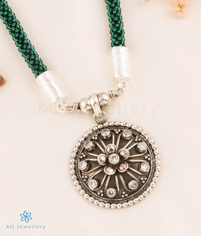 JP Nagar Necklaces The Basant Silver Antique Necklace