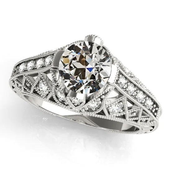 Ladies Genuine Natural Earth Mined Diamond Ring Round Old Miner Antique Style Shank 3 Carats HarryChadEntcom Rings Ladies Genuine Natural Earth Mined Diamond Ring Round Old Miner Antique Style Shank 3 Carats HarryChadEntcom Rings