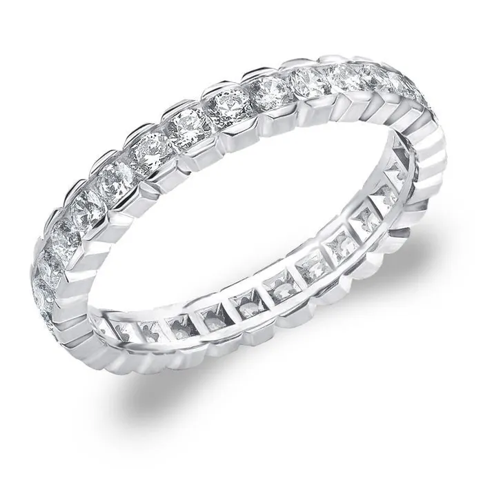 Ladies Round Natural Earth Mined Diamond Wedding Band 140 Carats 14K White Gold GB Rings Ladies Round Natural Earth Mined Diamond Wedding Band 140 Carats 14K White Gold GB Rings