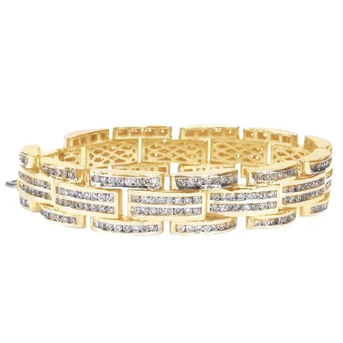 Men Natural Earth Mined Diamond Bracelet Yellow Gold 14K Jewelry 1760 Carats GB Bracelets Men Natural Earth Mined Diamond Bracelet Yellow Gold 14K Jewelry 1760 Carats GB Bracelets
