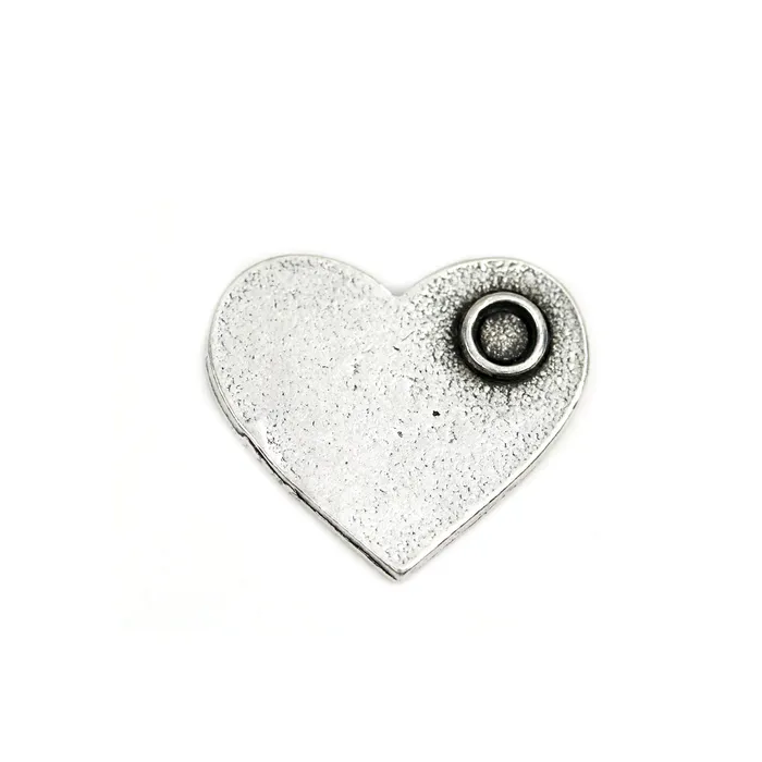 MJ Necklaces Pewter Heart with Birthstone Bezel 184mm 72 x 159mm 6 16 Gauge