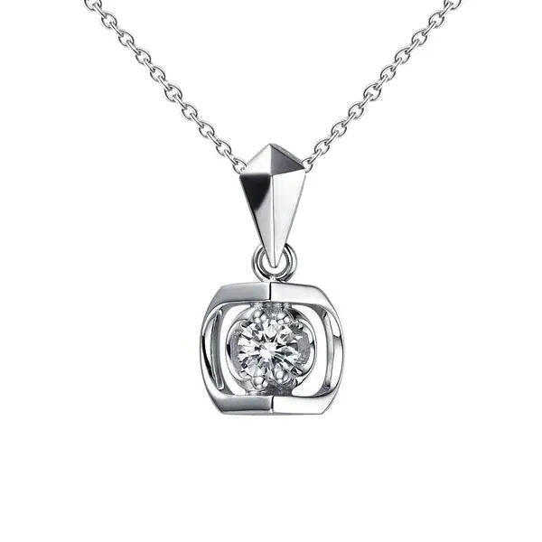 Necklaces GB 1 Carat Natural Earth Mined Diamond Necklace Pendant 14K White Gold New Necklaces GB 1 Carat Natural Earth Mined Diamond Necklace Pendant 14K White Gold New