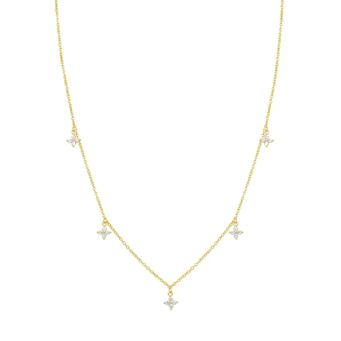 Necklaces Hey Happiness Floret Charm Necklace Sterling Silver