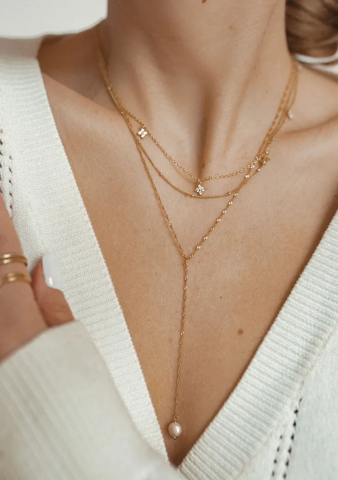 Necklaces Hey Happiness Floret Charm Necklace Sterling Silver Necklaces Hey Happiness Floret Charm Necklace Sterling Silver