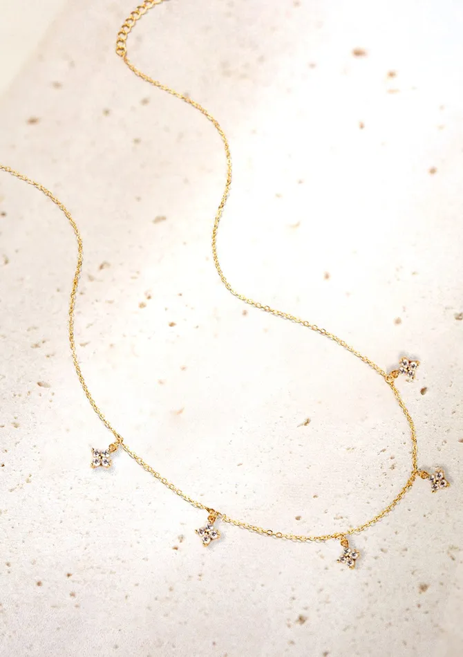Necklaces Hey Happiness Floret Charm Necklace Sterling Silver Necklaces Hey Happiness Floret Charm Necklace Sterling Silver
