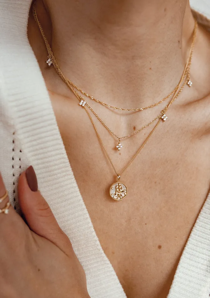 Necklaces Hey Happiness Floret Charm Necklace Sterling Silver Necklaces Hey Happiness Floret Charm Necklace Sterling Silver