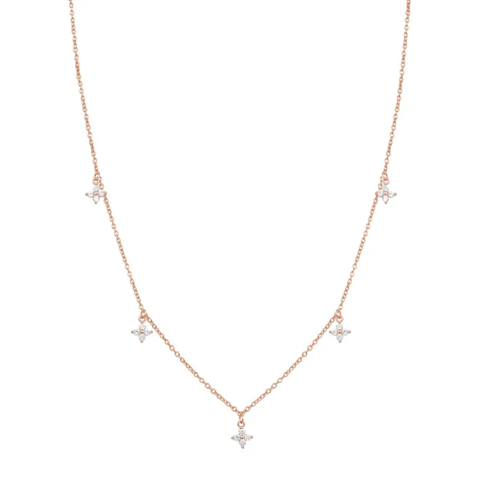 Necklaces Hey Happiness Floret Charm Necklace Sterling Silver Necklaces Hey Happiness Floret Charm Necklace Sterling Silver