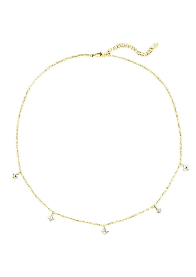Necklaces Hey Happiness Floret Charm Necklace Sterling Silver Necklaces Hey Happiness Floret Charm Necklace Sterling Silver
