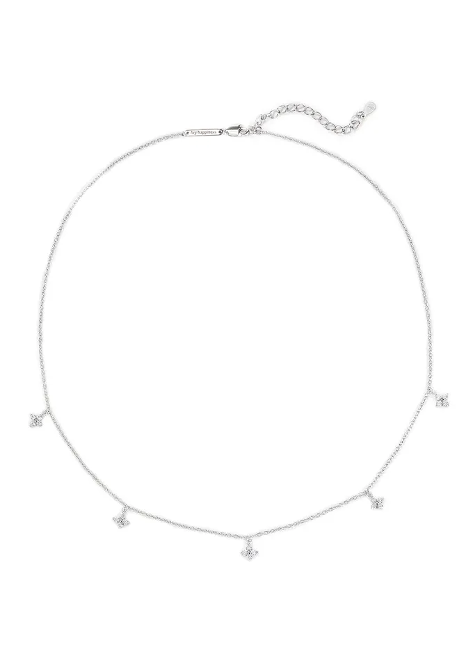Necklaces Hey Happiness Floret Charm Necklace Sterling Silver Necklaces Hey Happiness Floret Charm Necklace Sterling Silver