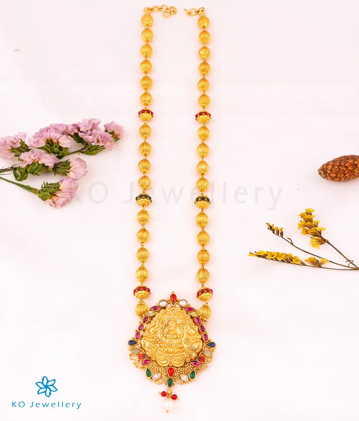 Necklaces Silversmith The GajaLakshmi Silver Navratna Necklace