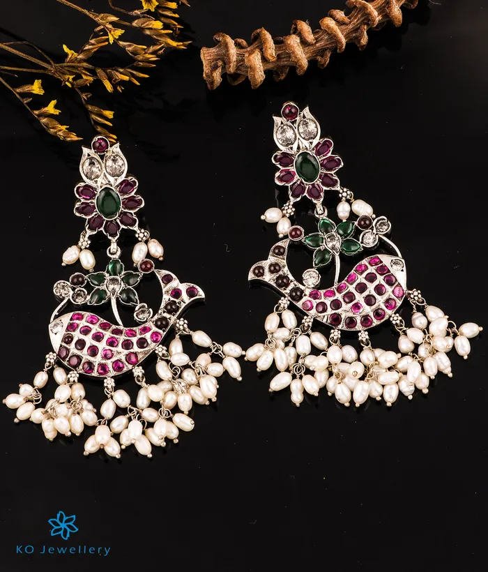 Necklaces Silversmith The Matsya Silver Guttapusalu Necklace Long