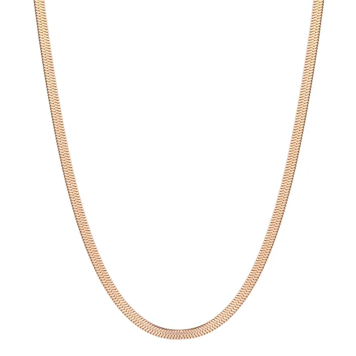 Necklaces Snake Chain Necklace Rose Gold Hey Happiness